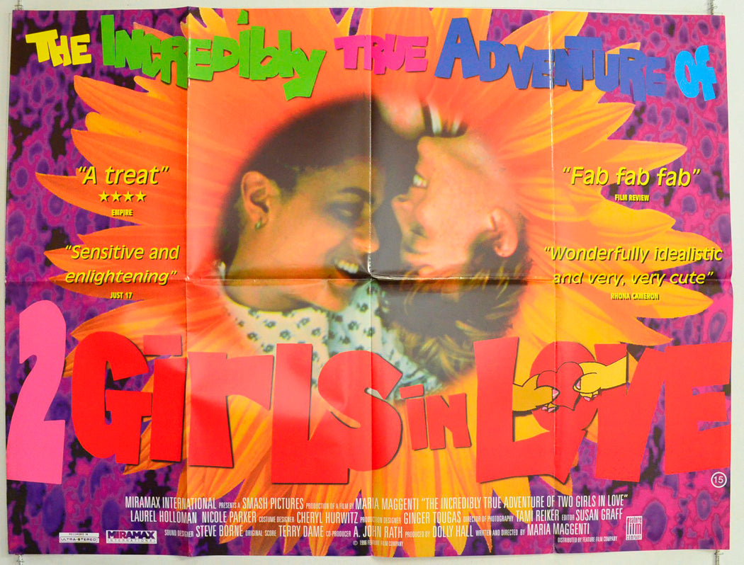 The Incredibly True Adventures Of 2 Girls In Love Original British Quad Poster - Film Poster - Movie Poster