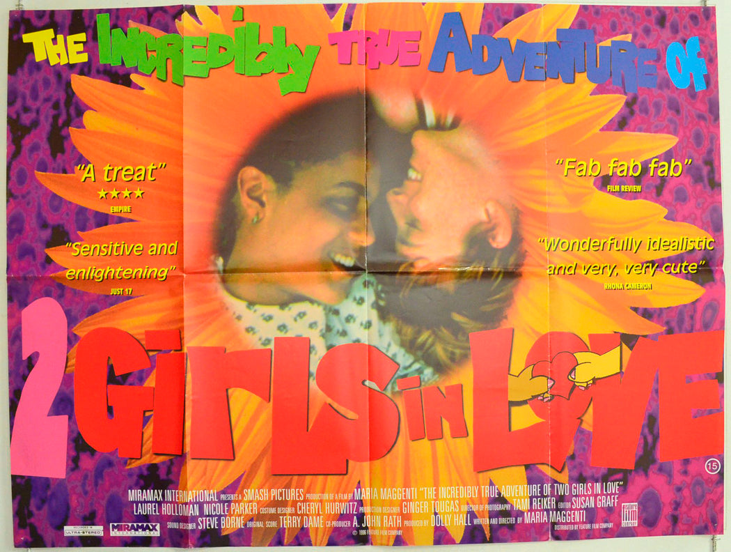 The Incredibly True Adventures Of 2 Girls In Love Original British Quad Poster - Film Poster - Movie Poster