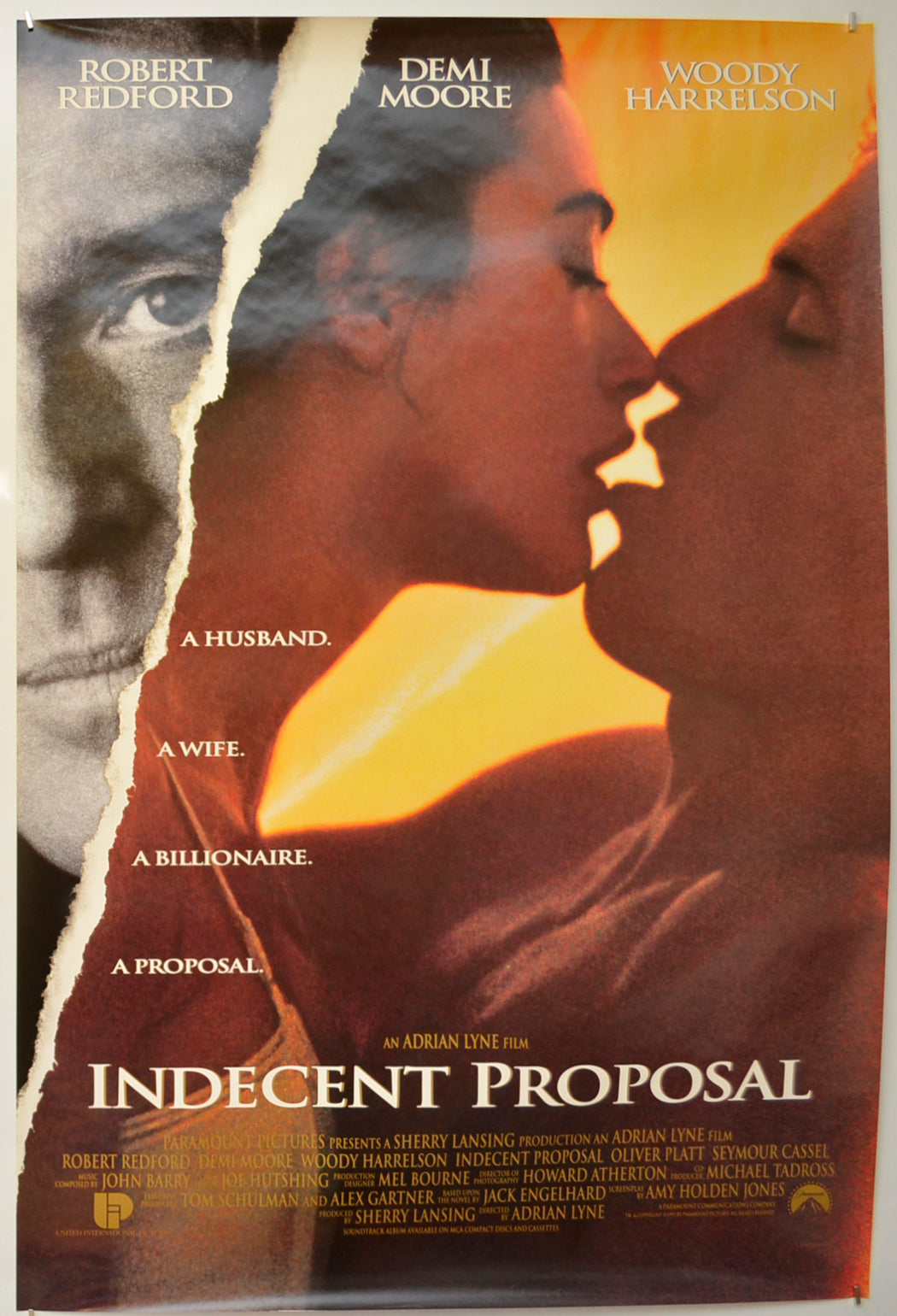 Indecent Proposal Original One Sheet Poster - Film Poster - Movie Poster