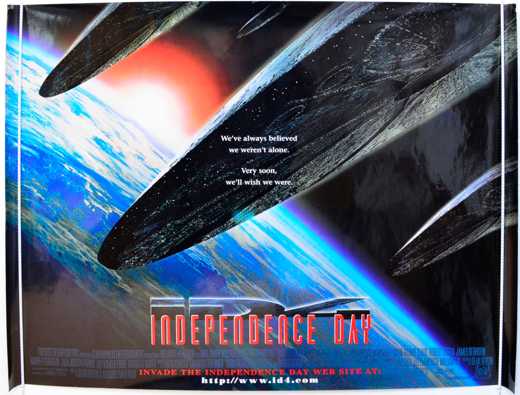 Independence Day (Teaser / Advance Version 2) Original British Quad Poster - Film Poster - Movie Poster