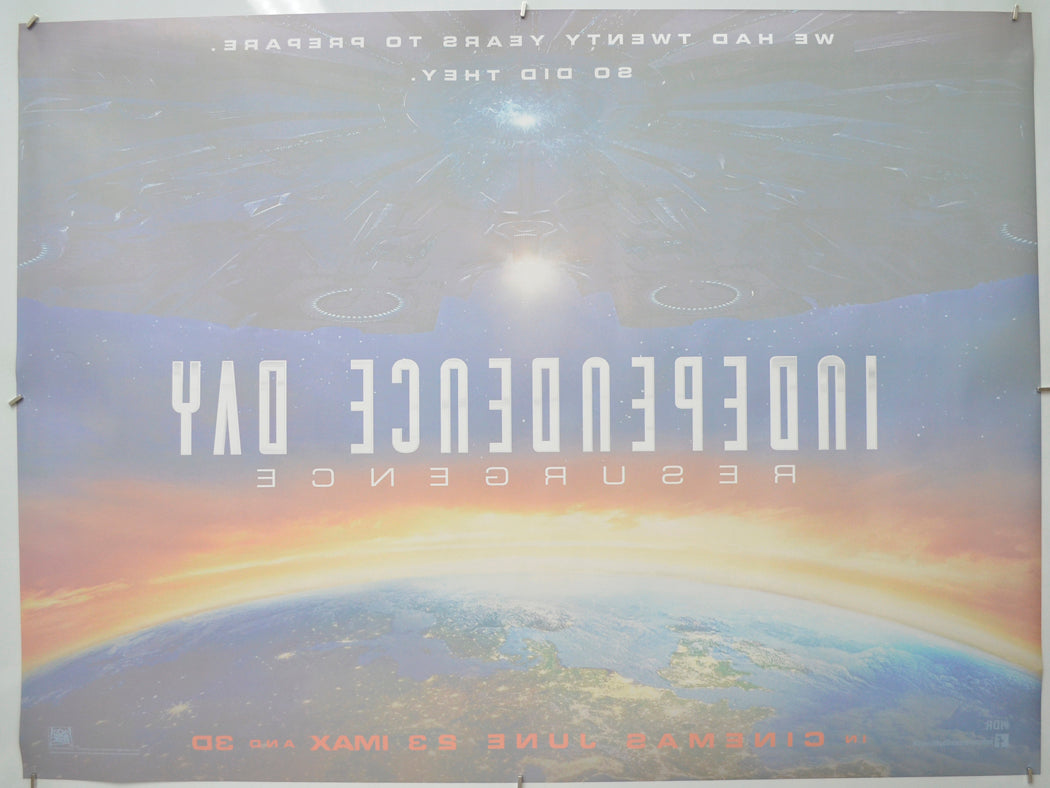INDEPENDENCE DAY: RESURGENCE (Back) Cinema Quad Movie Poster