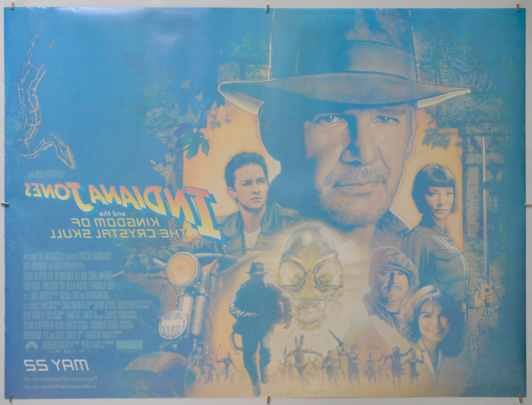 Indiana Jones And The Kingdom Of The Crystal Skull (Back) Cinema Quad Movie Poster