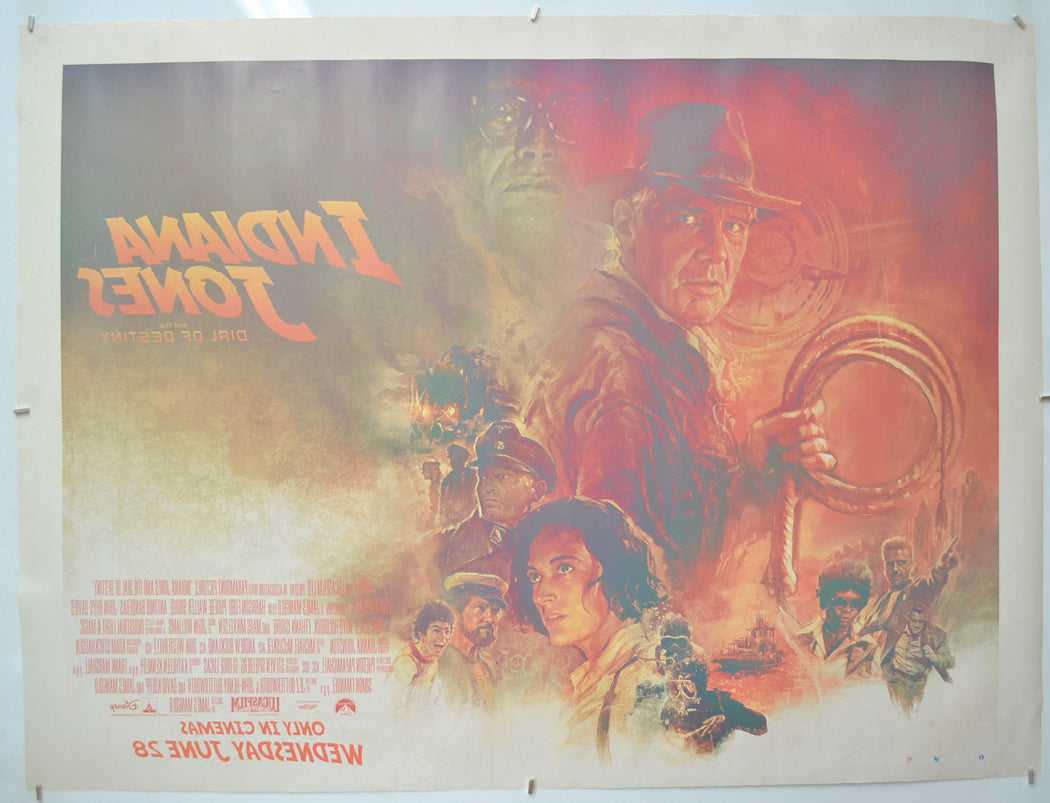 INDIANA JONES AND THE DIAL OF DESTINY (Back) Cinema Quad Movie Poster