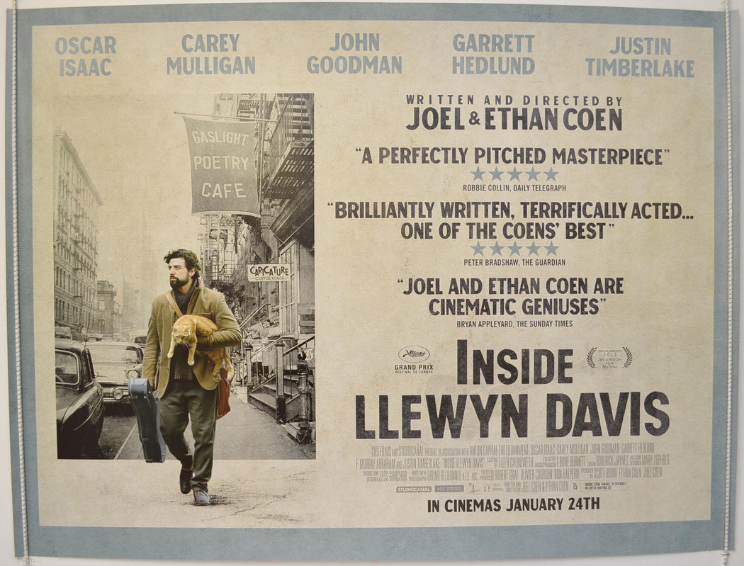 Inside Llewyn Davis Original British Quad Poster - Film Poster - Movie Poster