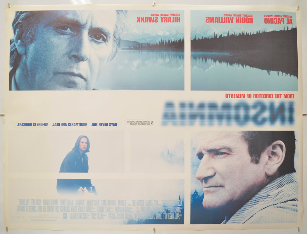 INSOMNIA (Back) Cinema Quad Movie Poster