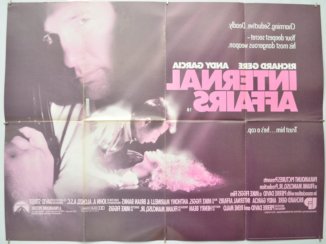 INTERNAL AFFAIRS (Back) Cinema Quad Movie Poster