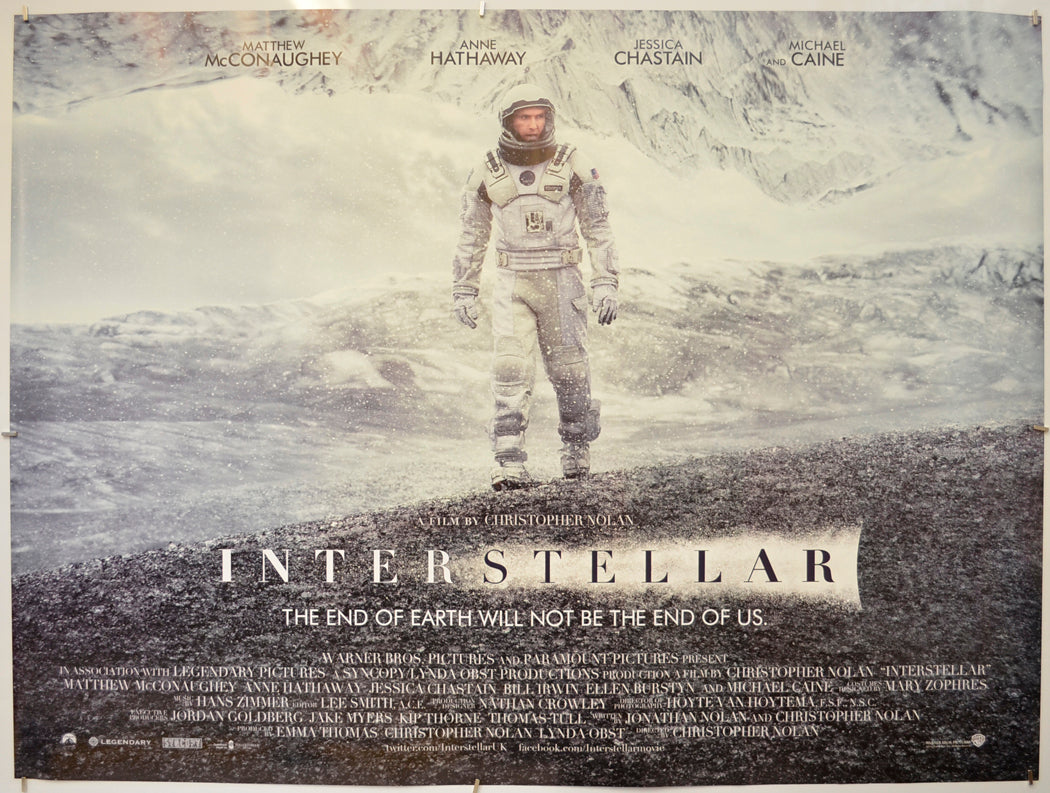 Interstellar Original Quad Poster - Film Poster - Movie Poster