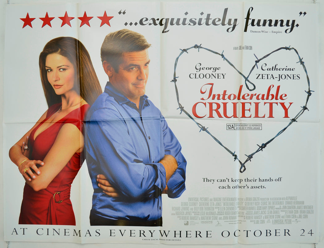 Intolerable Cruelty Original Quad Poster - Film Poster - Movie Poster