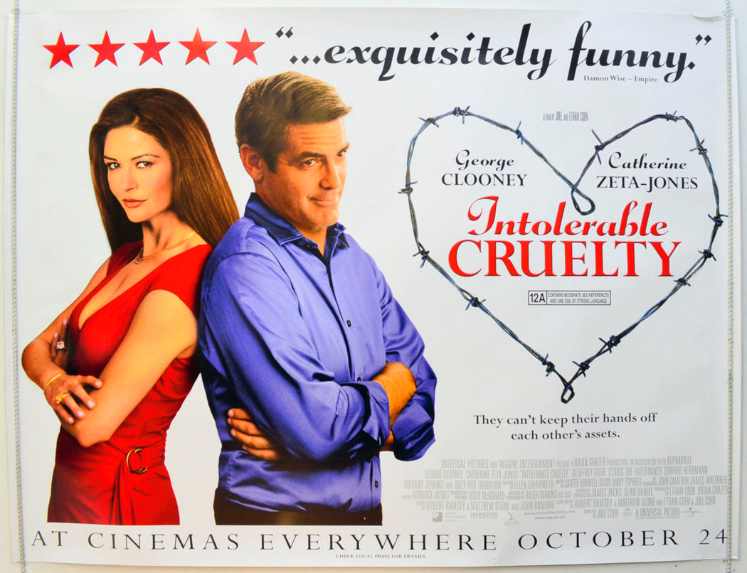 Intolerable Cruelty Original British Quad Poster - Film Poster - Movie Poster