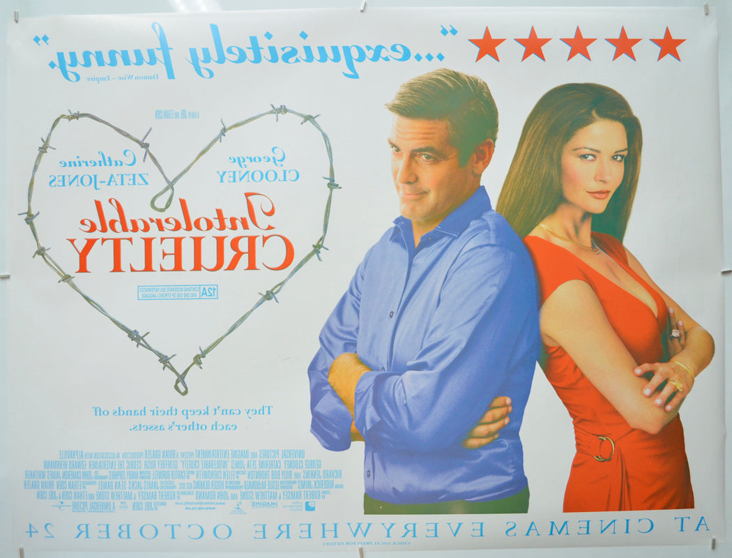 INTOLERABLE CRUELTY (Back) Cinema Quad Movie Poster