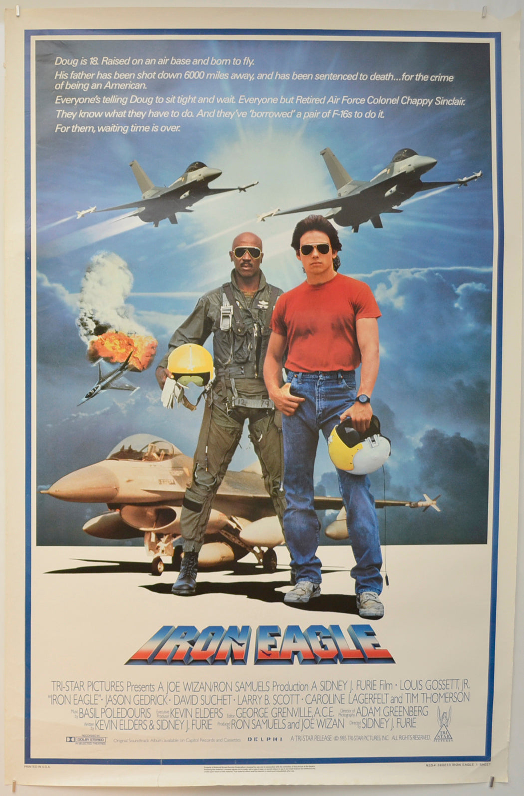 Iron Eagle Original One Sheet Poster - Film Poster - Movie Poster
