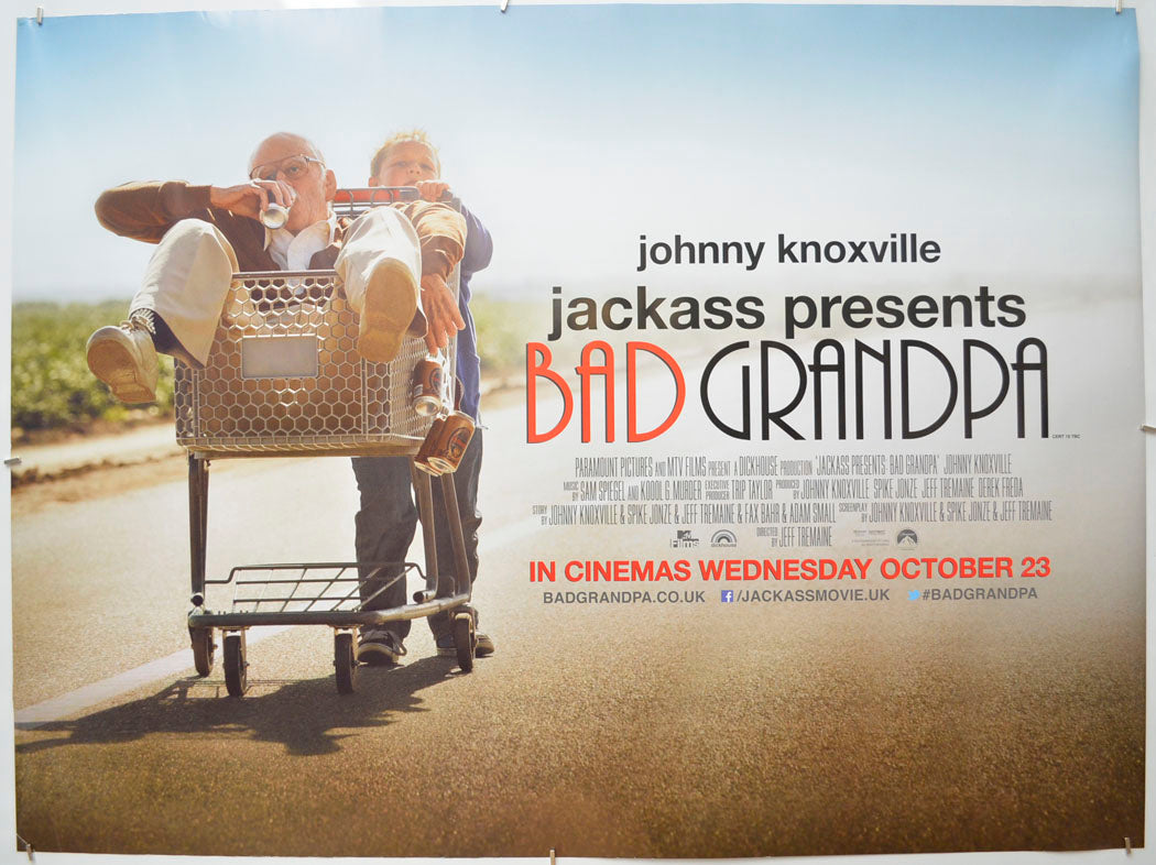 Jackass Presents : Bad Grandpa (Teaser / Advance Version) Original Quad Poster - Film Poster - Movie Poster