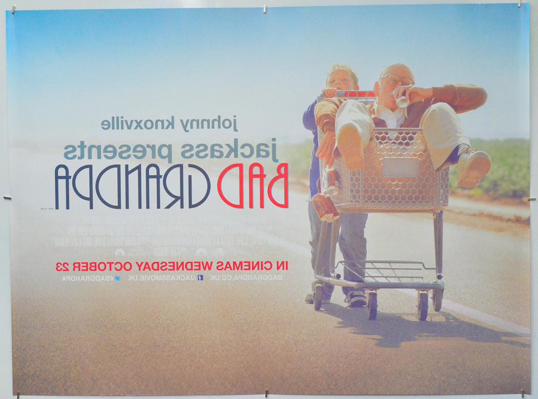 Jackass Presents : Bad Grandpa (Back) Cinema Quad Movie Poster