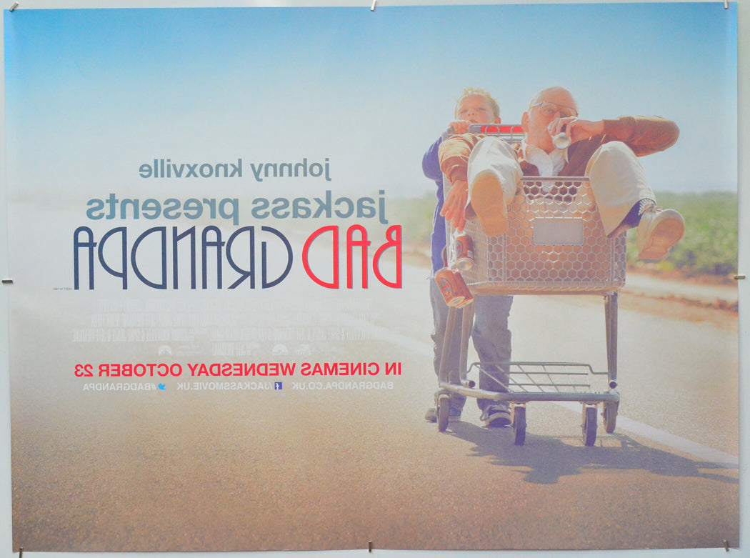Jackass Presents : Bad Grandpa (Back) Cinema Quad Movie Poster