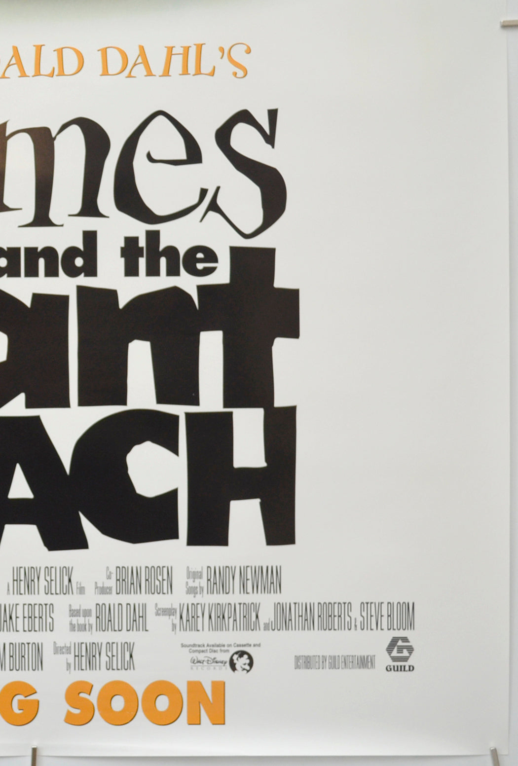 JAMES AND THE GIANT PEACH (Bottom Right) Cinema One Sheet Movie Poster