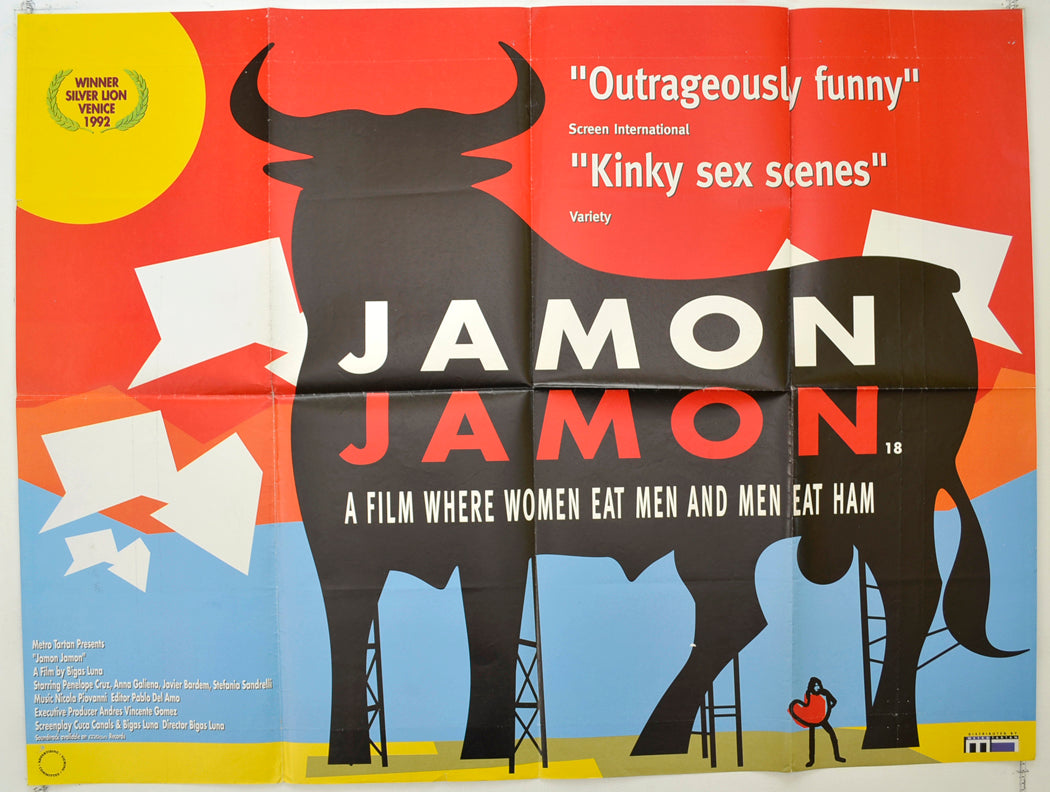 Jamon Jamon Original Quad Poster - Film Poster - Movie Poster