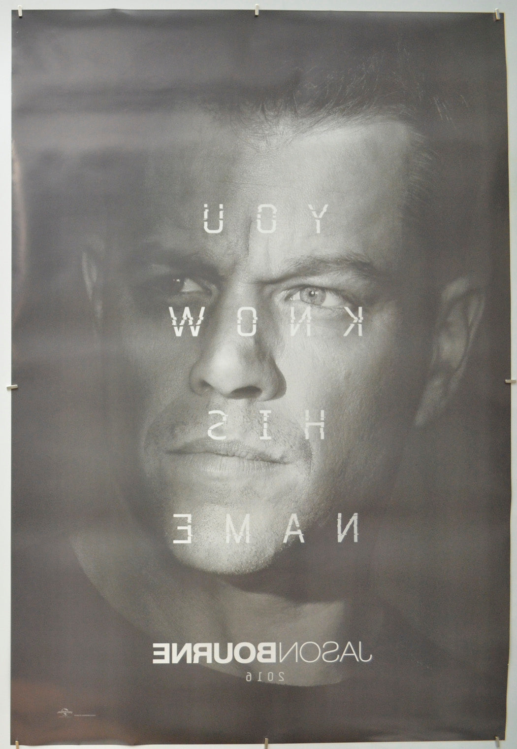 Jason Bourne (Back) Cinema One Sheet Movie Poster