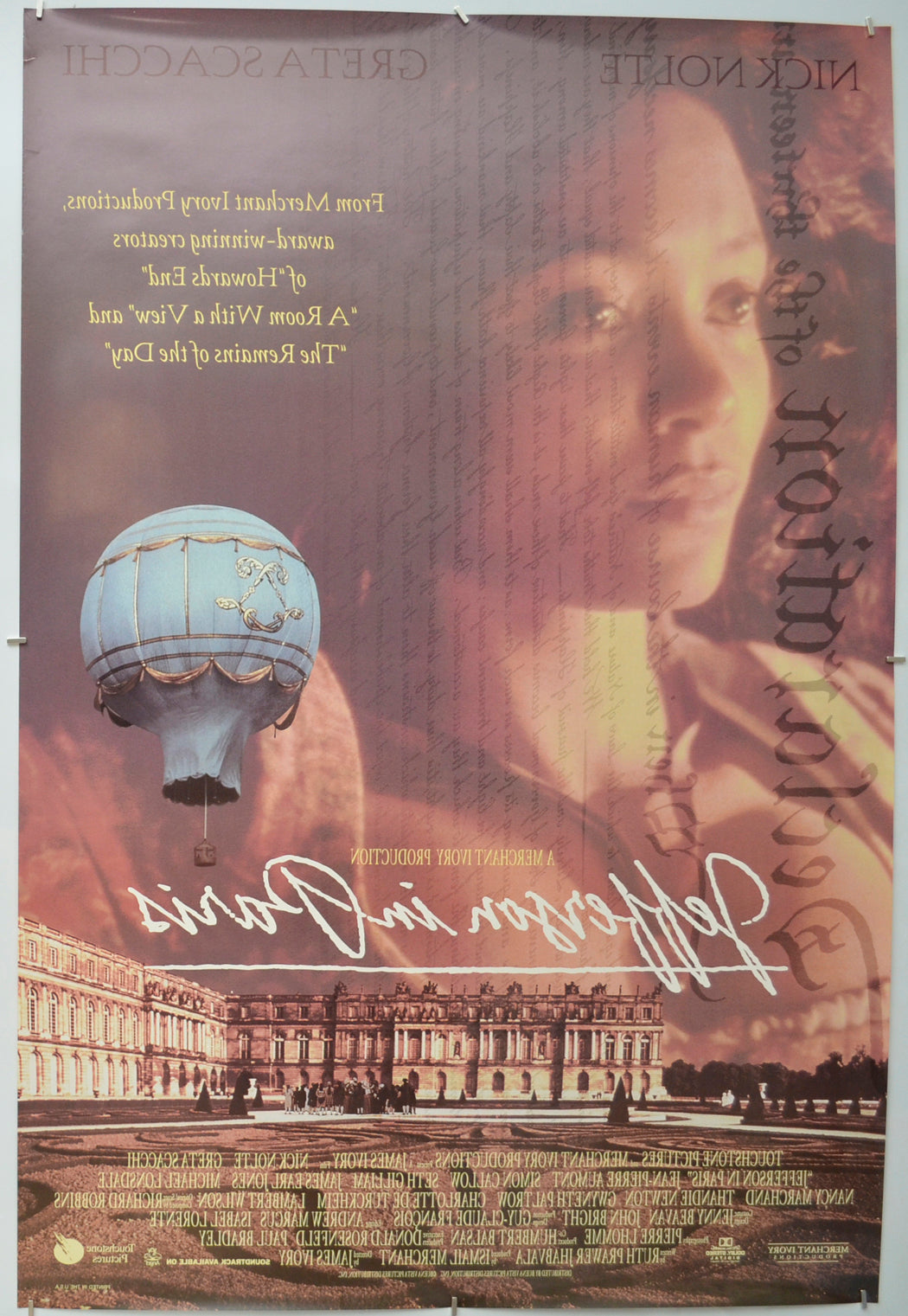 JEFFERSON IN PARIS (Back) Cinema One Sheet Movie Poster