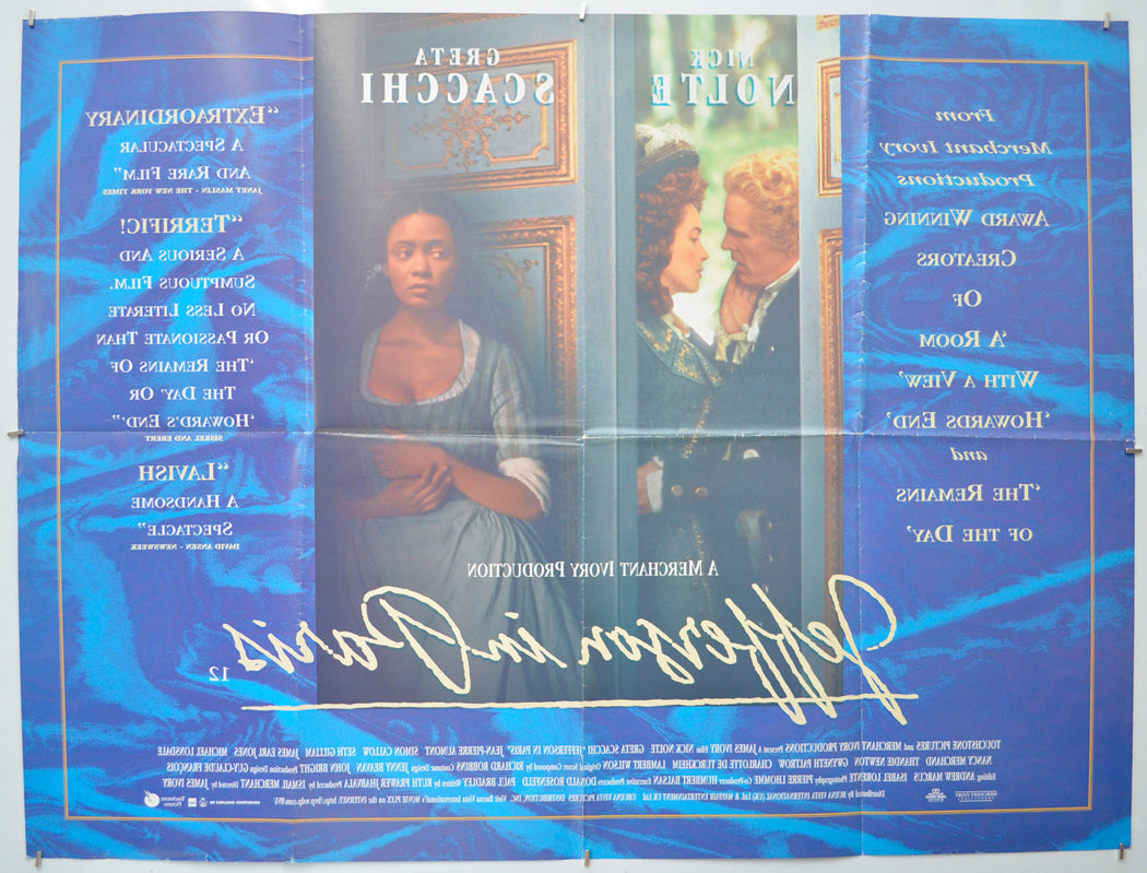 JEFFERSON IN PARIS (Back) Cinema Quad Movie Poster