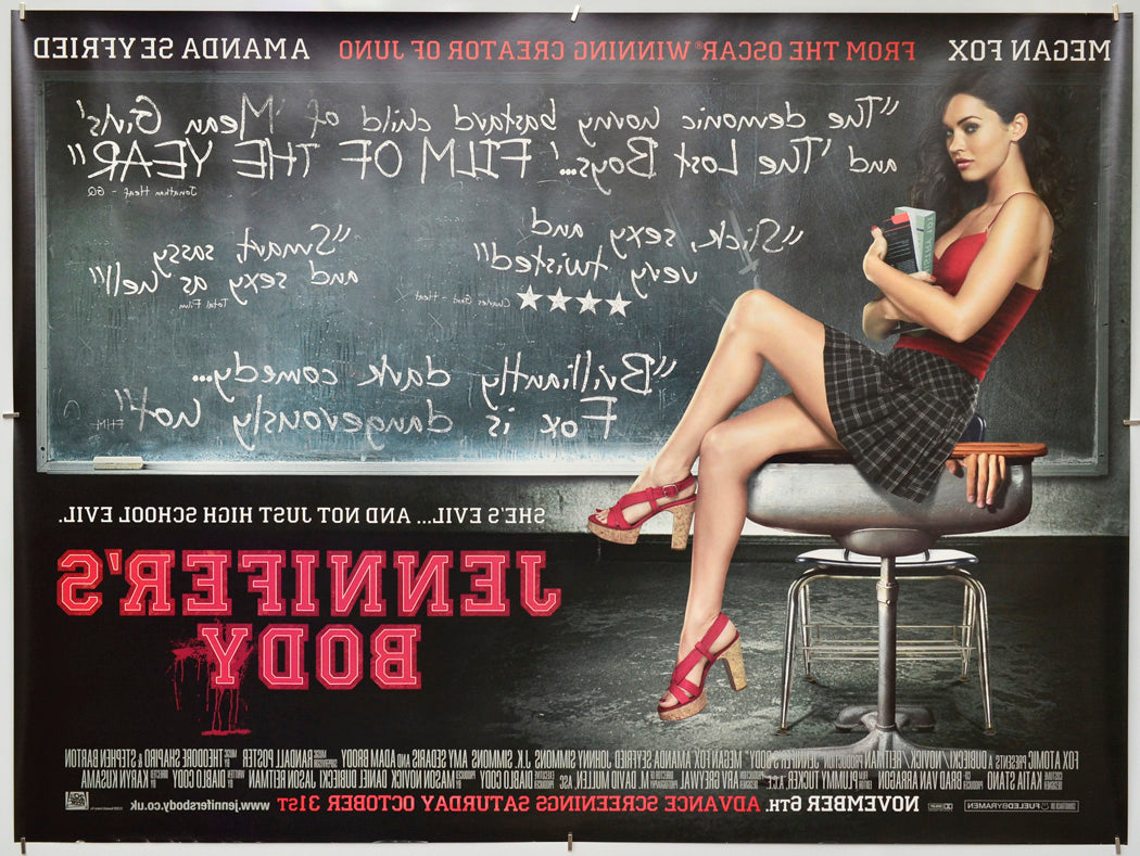 Jennifer's Body (Back) Cinema Quad Movie Poster