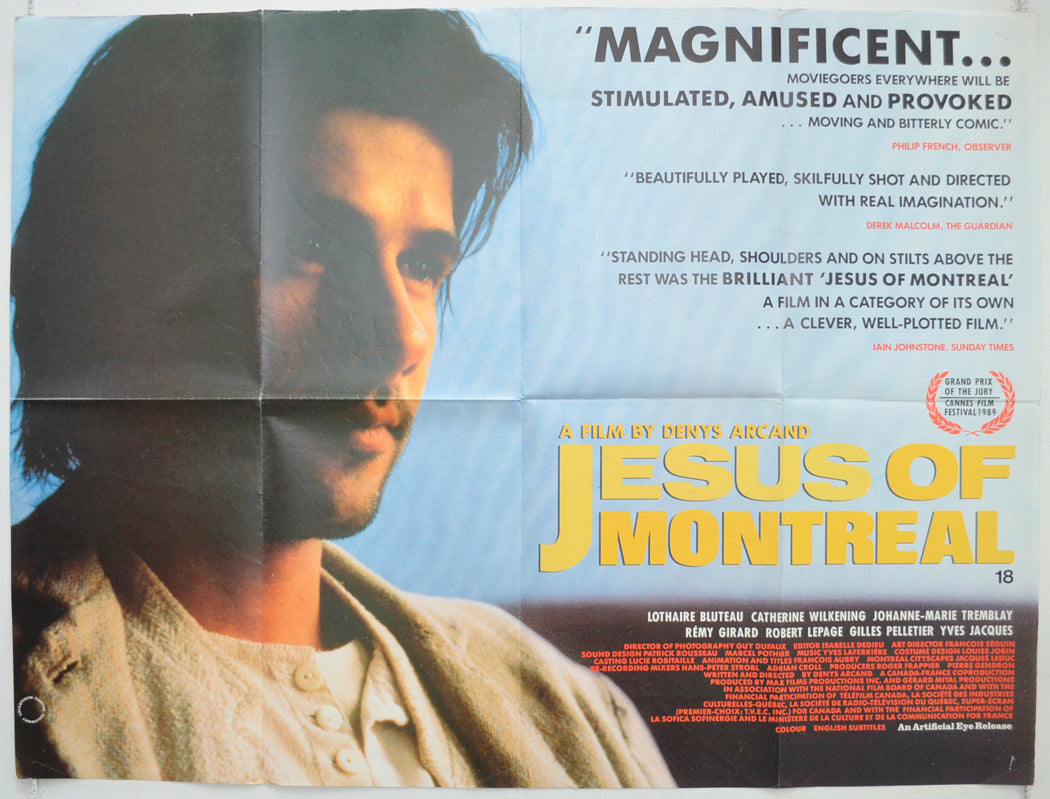 Jesus Of Montreal Original Quad Poster - Film Poster - Movie Poster
