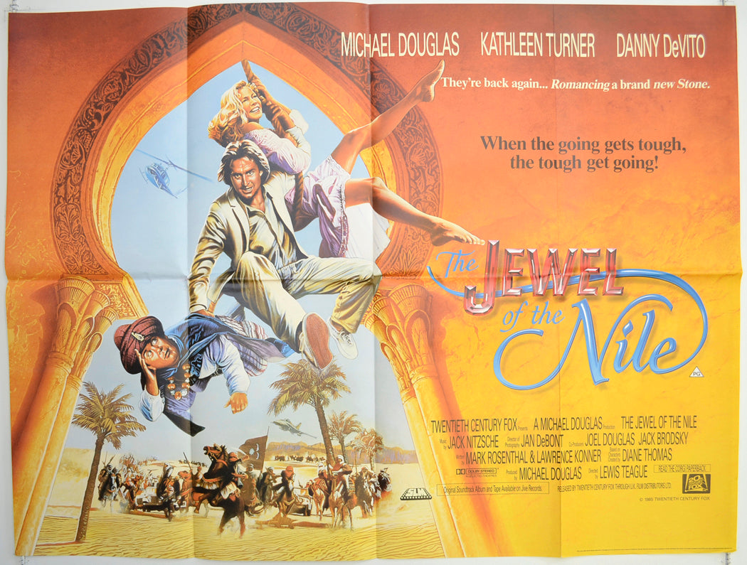 The Jewel Of The Nile Original British Quad Poster - Film Poster - Movie Poster