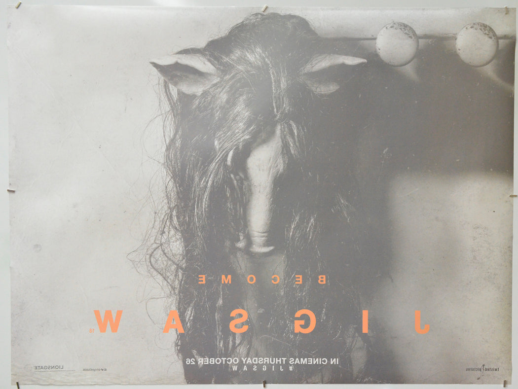 Jigsaw (Back) Cinema Quad Movie Poster