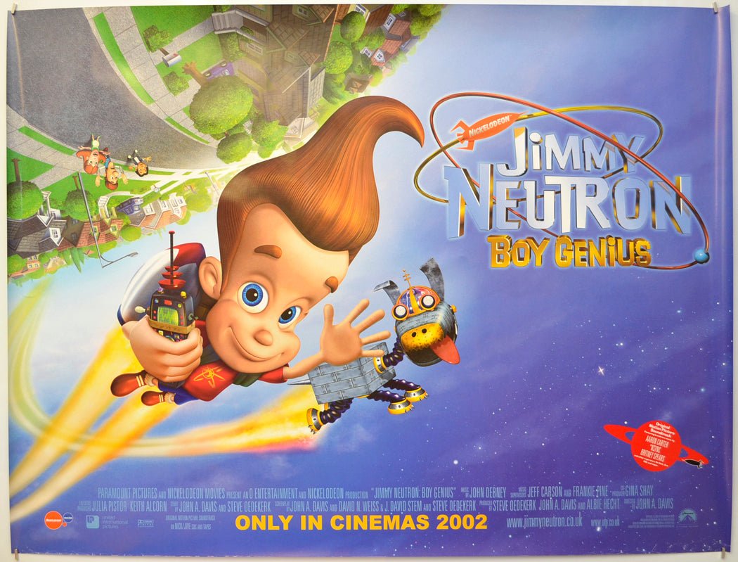 Jimmy Neutron : Boy Genius (Teaser / Advance Version) Original Quad Poster - Film Poster - Movie Poster