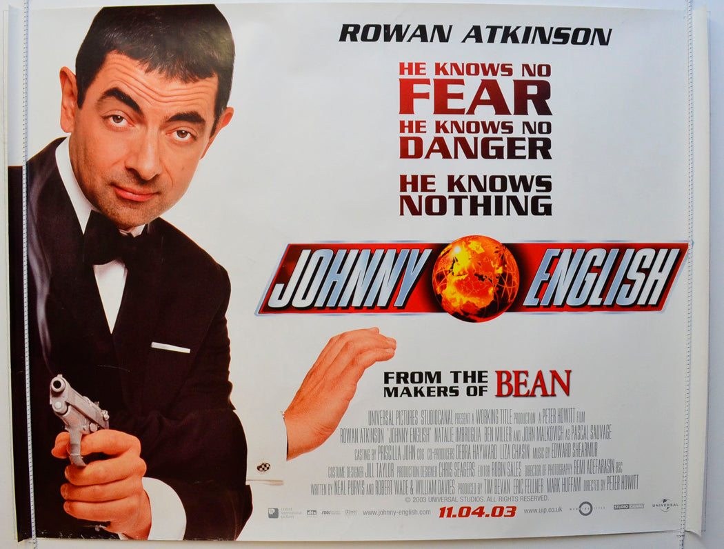 Johnny English Original British Quad Poster - Film Poster - Movie Poster