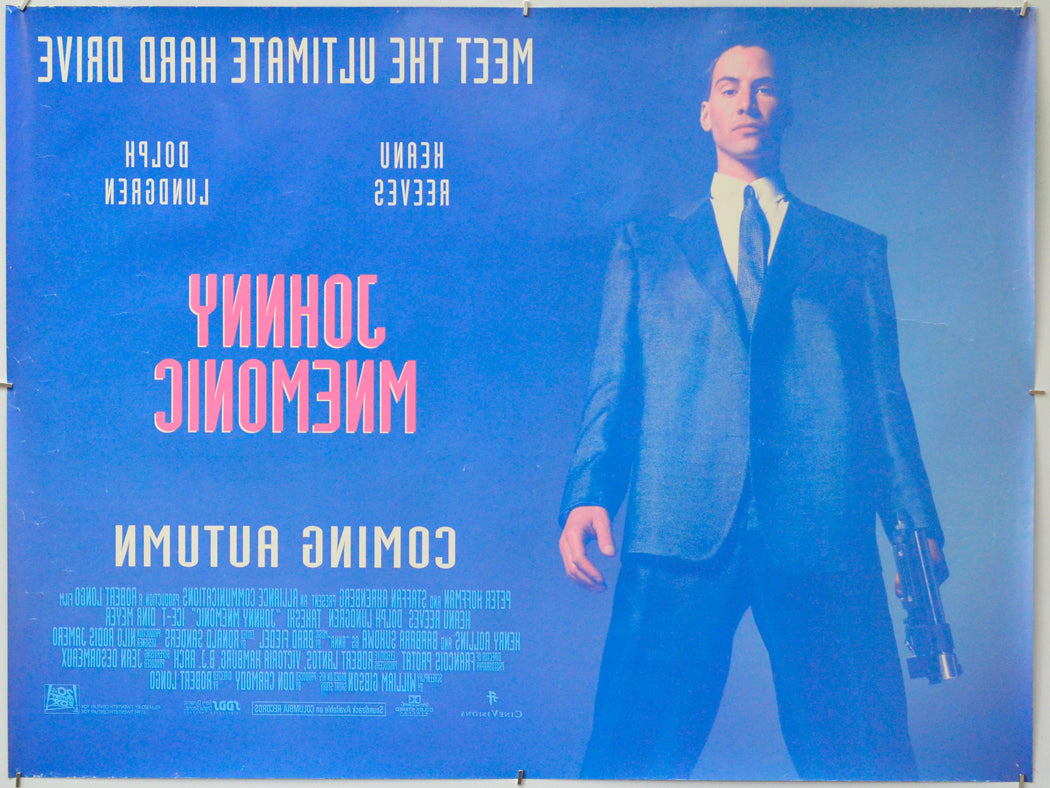 Johnny Mnemonic (Back) Cinema Quad Movie Poster