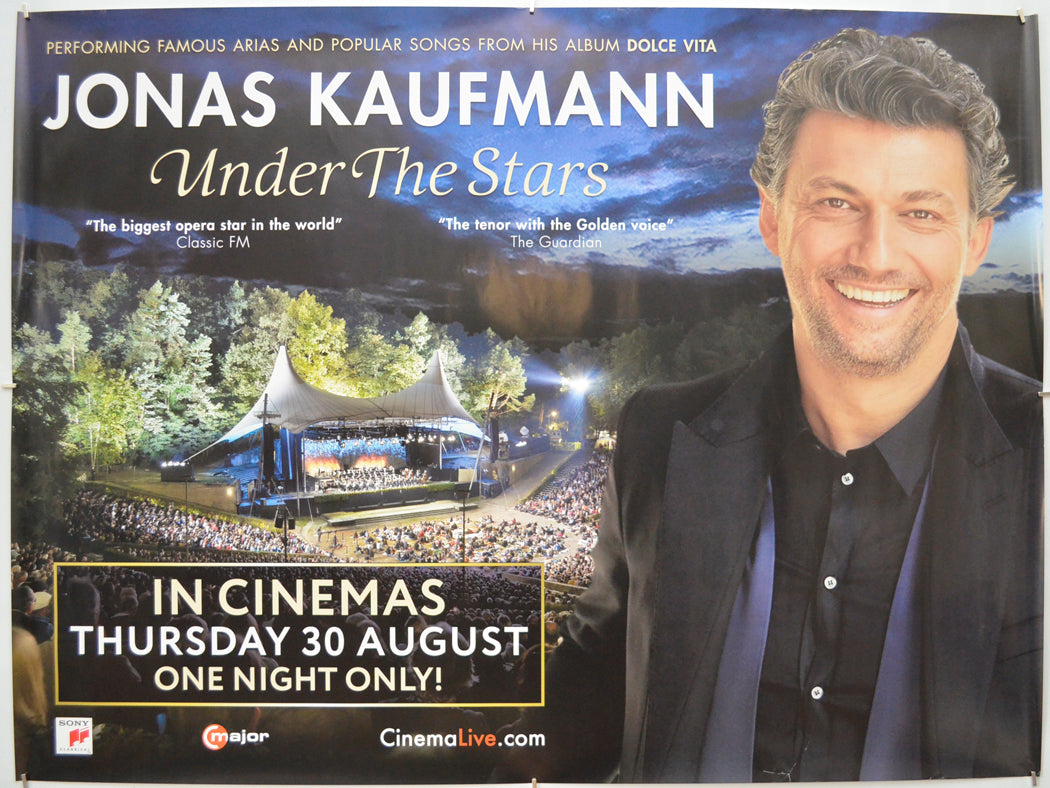 Jonas Kaufmann: Under The Stars - Original Quad Poster - Film Poster - Movie Poster