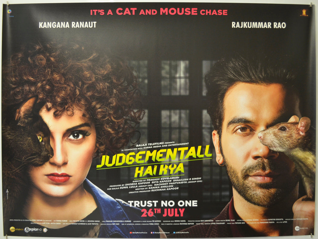 Judgementall Hai Kya Original Quad Poster - Film Poster - Movie Poster
