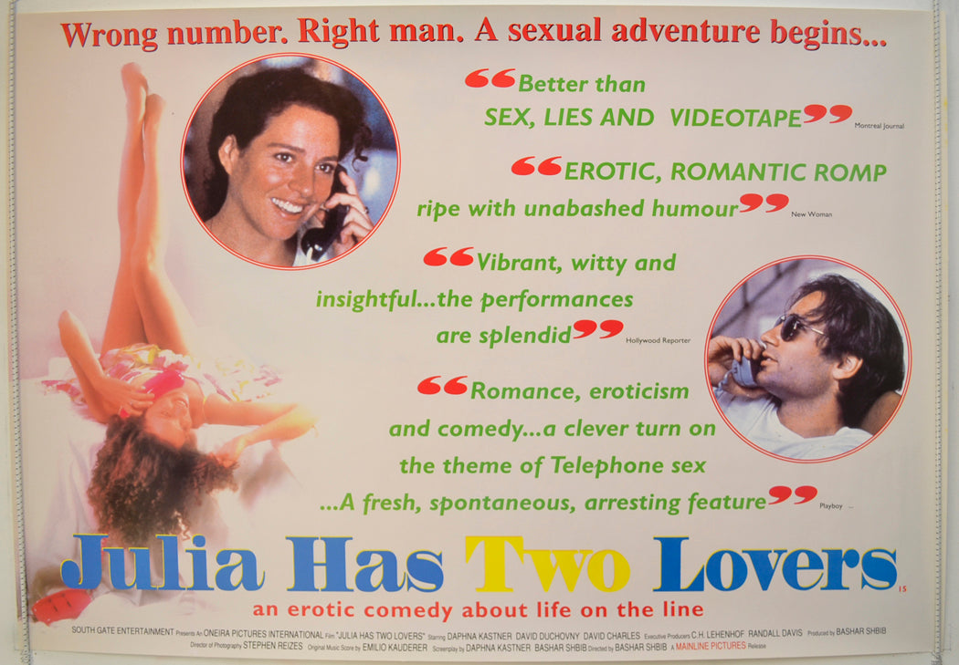Julia Has Two Lovers Original Quad Poster - Film Poster - Movie Poster
