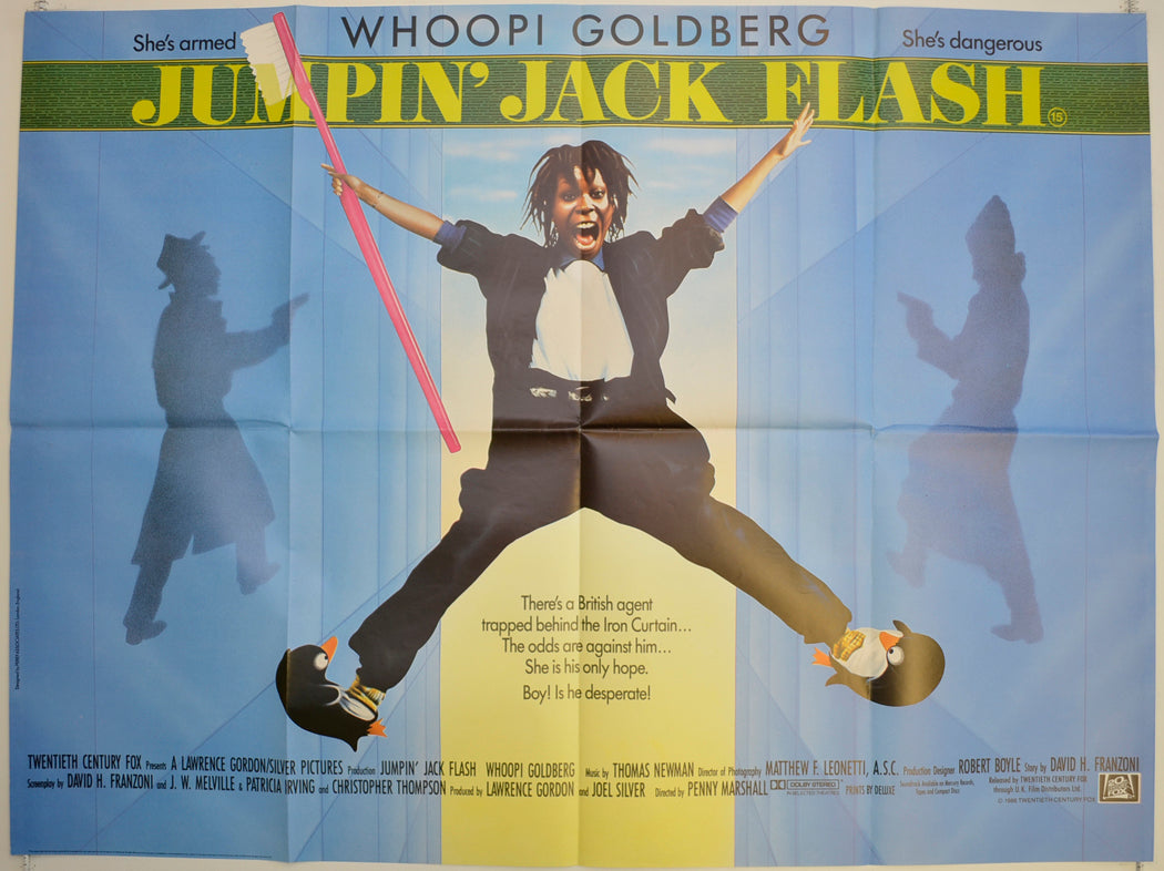 Jumpin' Jack Flash Original British Quad Poster - Film Poster - Movie Poster