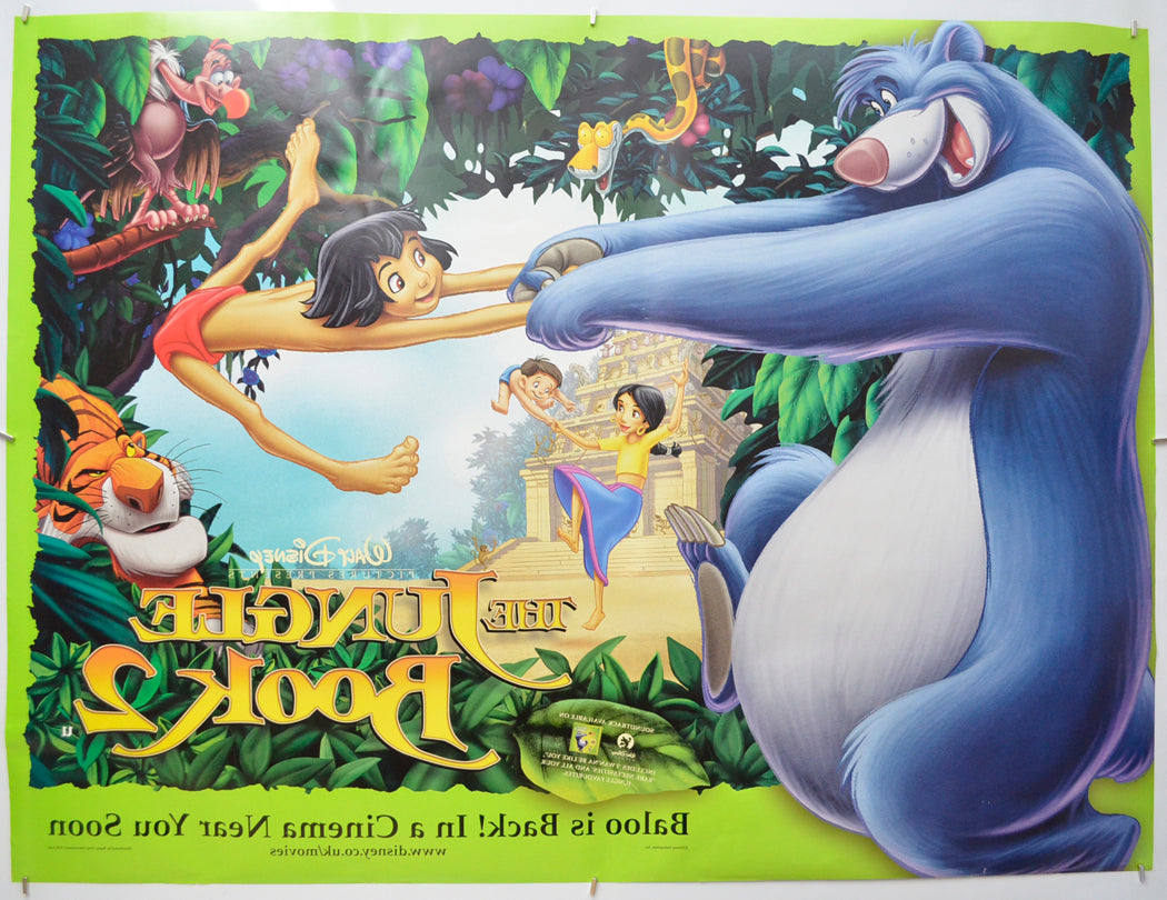 THE JUNGLE BOOK 2 (Back) Cinema Quad Movie Poster