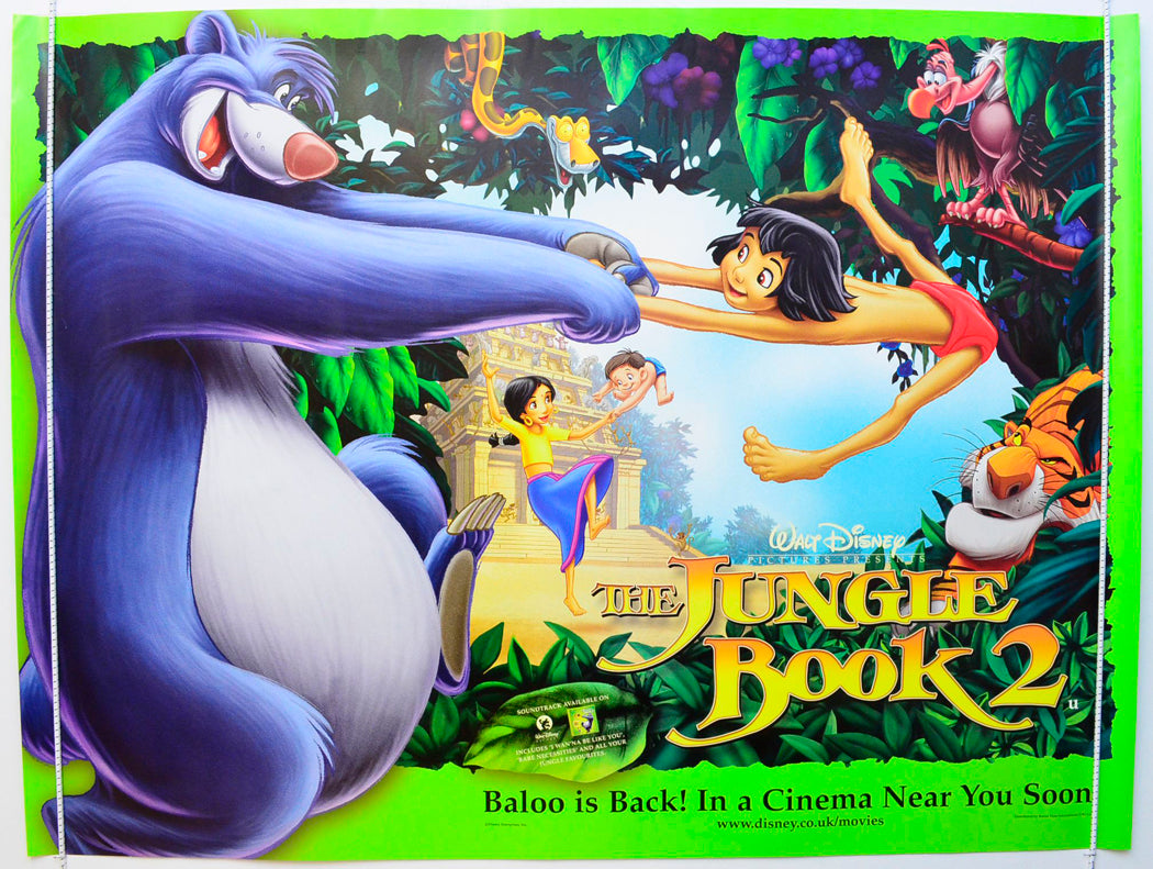 The Jungle Book 2 (Teaser / Advance Version) Original British Quad Poster - Film Poster - Movie Poster