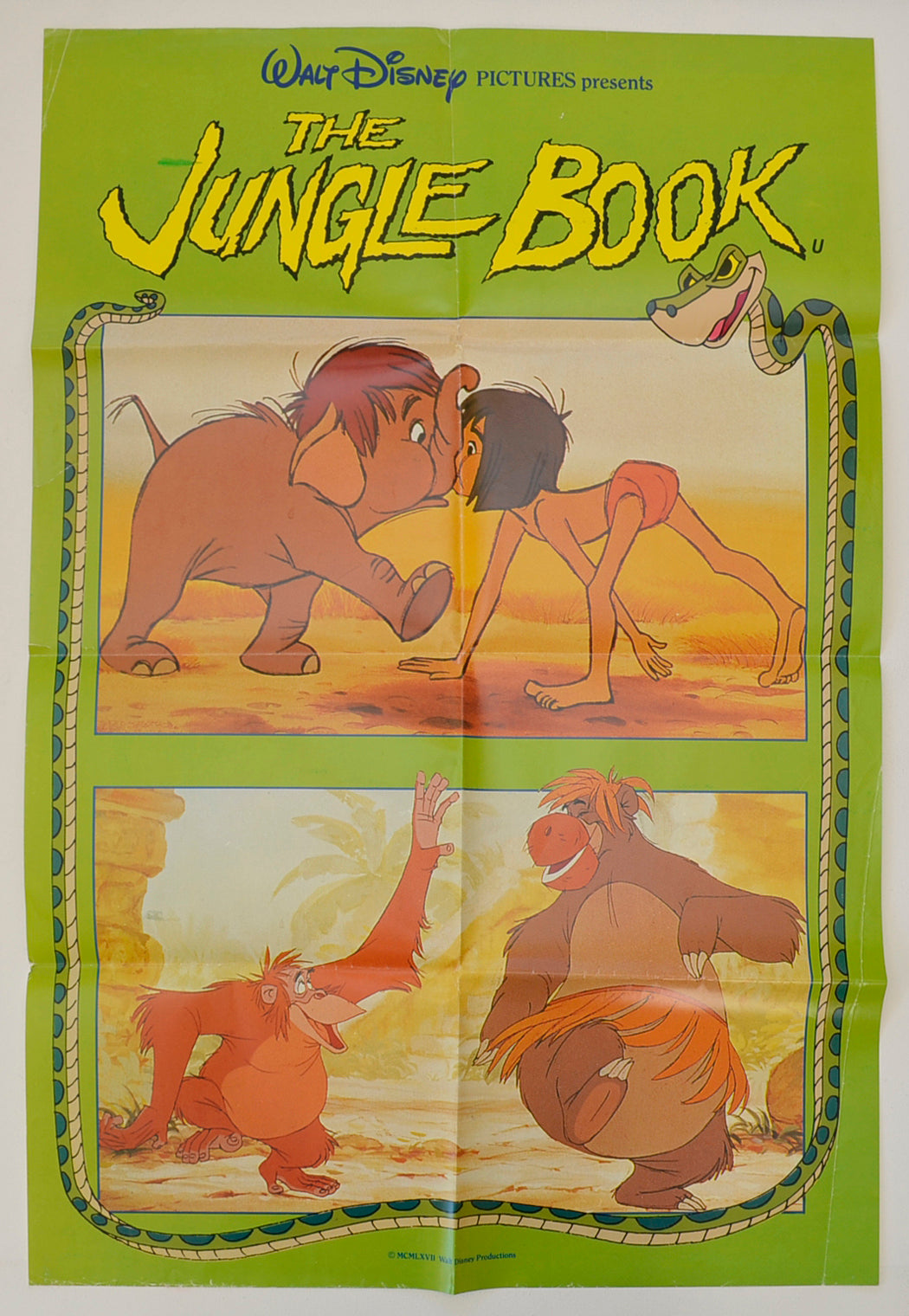 The Jungle Book (1989 re-release poster - STYLE A) Original Double Crown Poster - Film Poster - Movie Poster