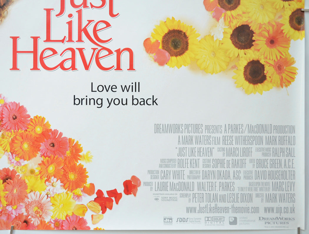 JUST LIKE HEAVEN (Bottom Right) Cinema Quad Movie Poster