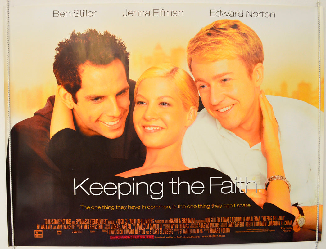 Keeping The Faith Original British Quad Poster - Film Poster - Movie Poster