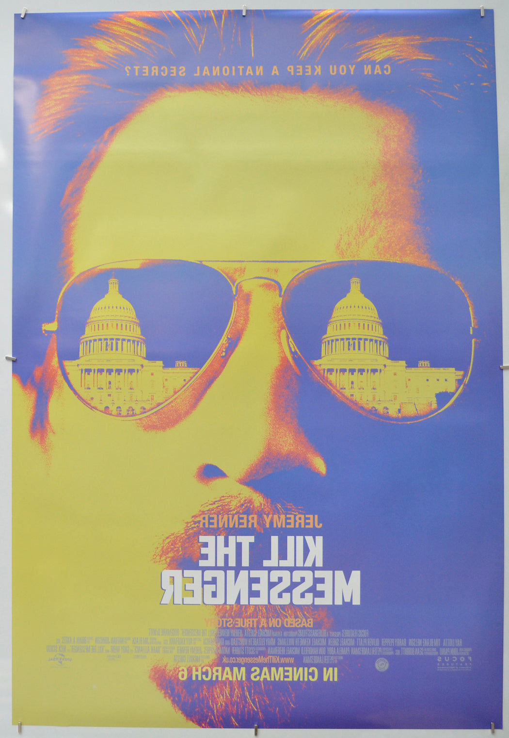 KILL THE MESSENGER (Back) Cinema One Sheet Movie Poster