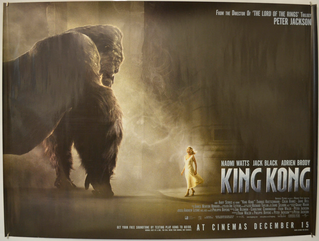King Kong (Teaser / Advance Version) Original Quad Poster - Film Poster - Movie Poster