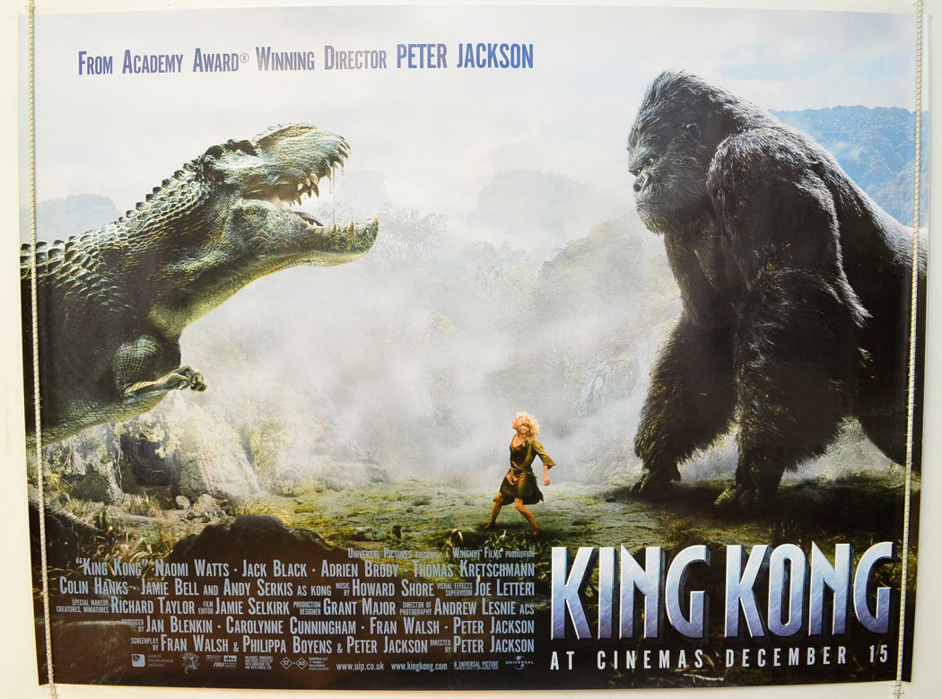 King Kong (T-REX Teaser / Advance Version) Original British Quad Poster - Film Poster - Movie Poster