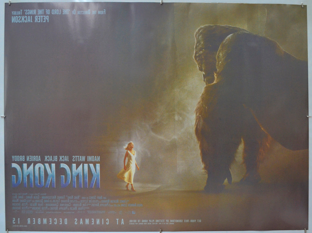King Kong (Back) Cinema Quad Movie Poster