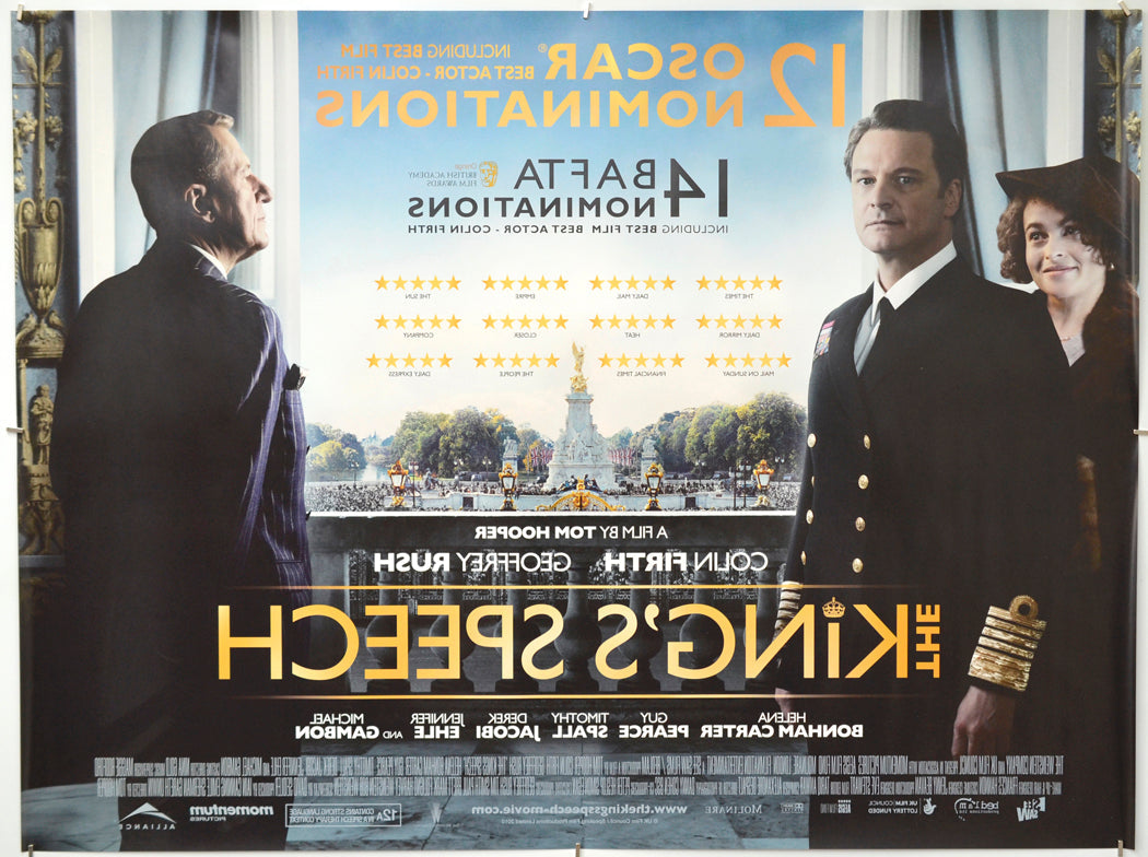 The King's Speech (Back) Cinema Quad Movie Poster