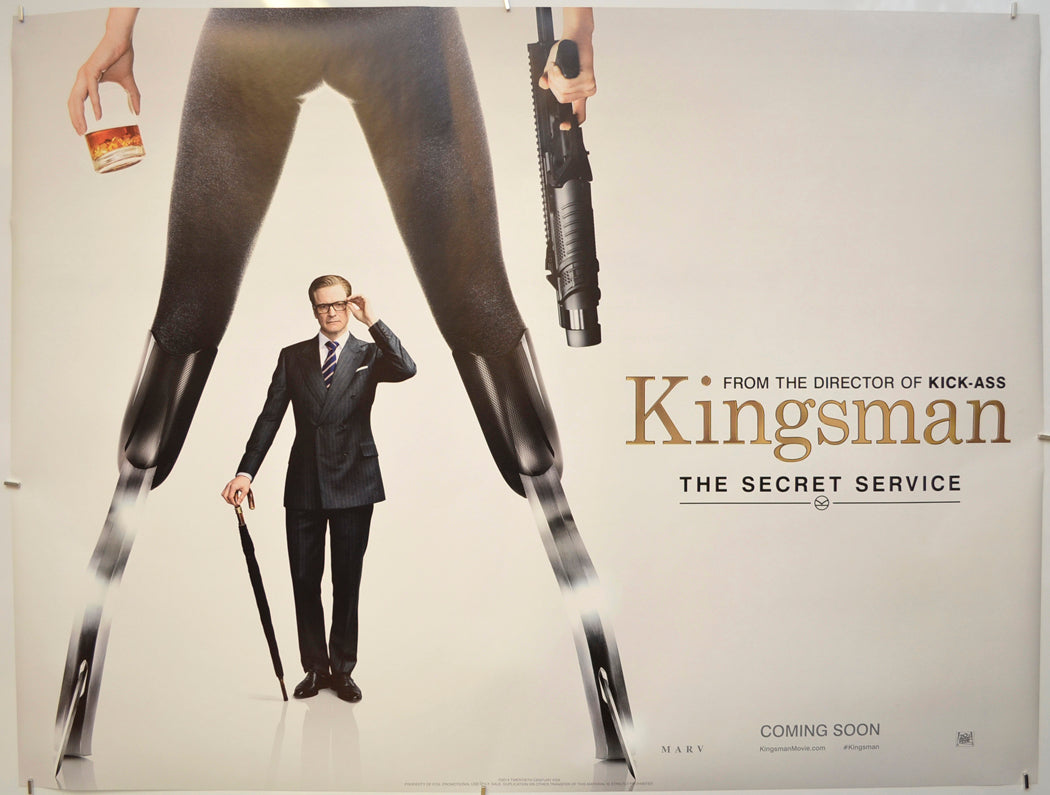 Kingsman : The Secret Service (Teaser / Advance Version) Original Quad Poster - Film Poster - Movie Poster