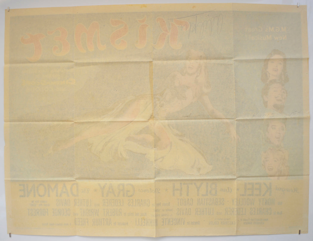 KISMET (Back) Cinema Quad Movie Poster