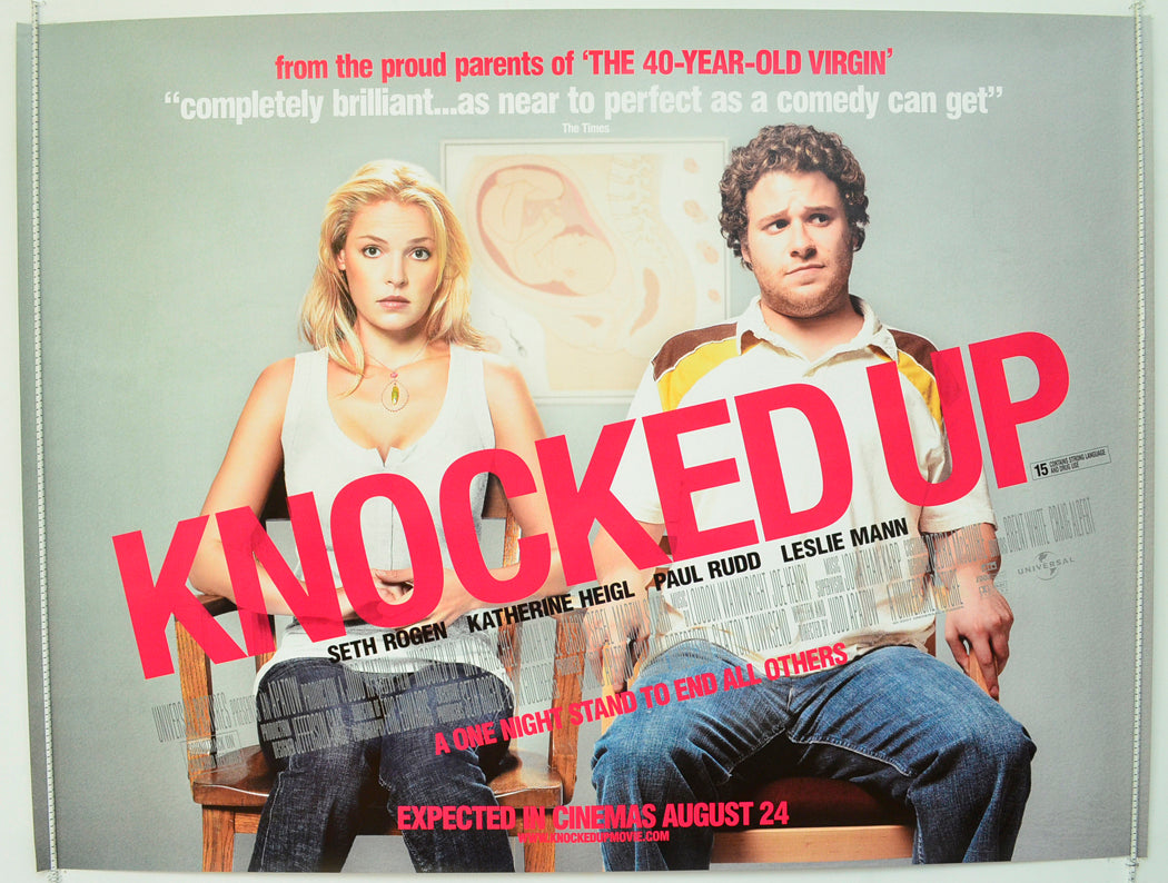 Knocked Up Original Quad Poster - Film Poster - Movie Poster