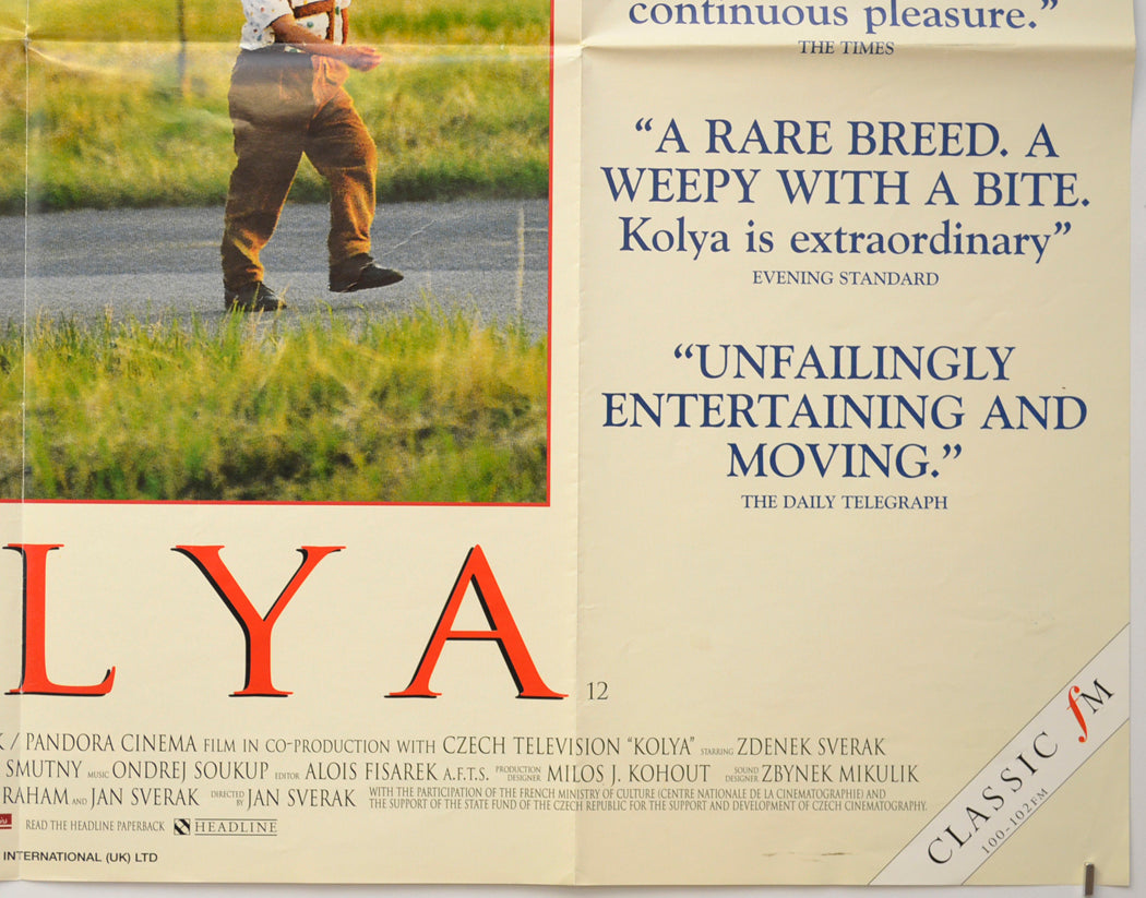 KOLYA (Bottom Right) Cinema Quad Movie Poster