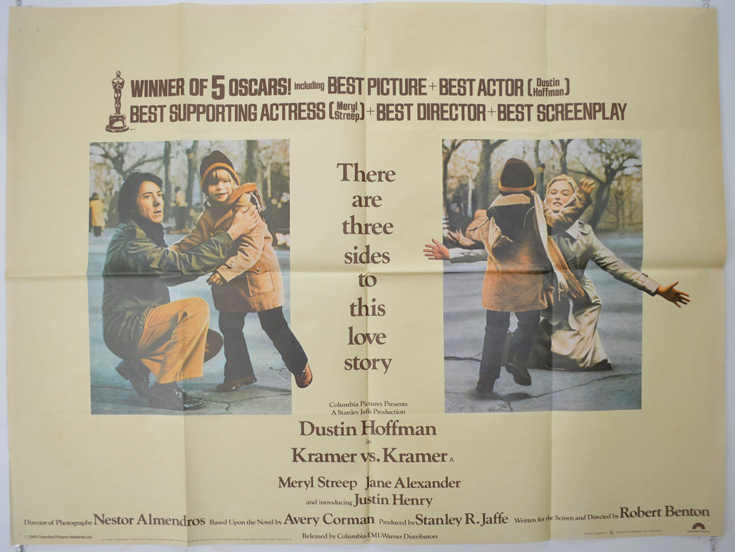 Kramer vs Kramer Original Quad Poster - Film Poster - Movie Poster