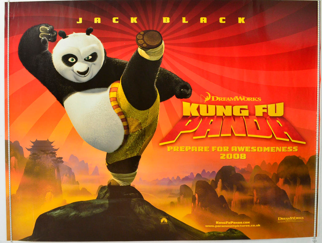 Kung Fu Panda (Teaser / Advance Version) Original British Quad Poster - Film Poster - Movie Poster